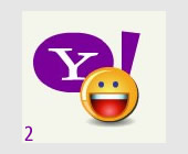 {yahoo!} Yahoo! Messenger logo which appears during sign-in on Yahoo! Messenger
