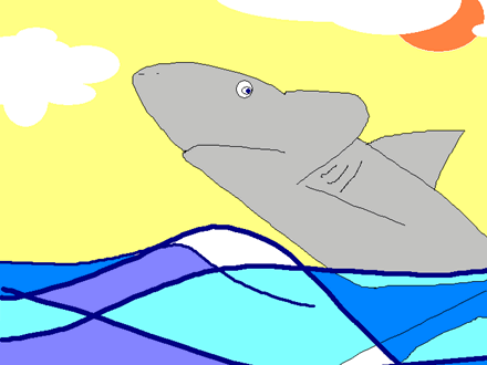 A shark by Ani (MS Paint drawing)